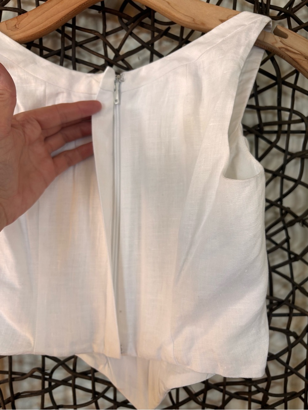 STAUD Vaga Linen White Corset Top NWT Size 0 - Picture 9 of 15